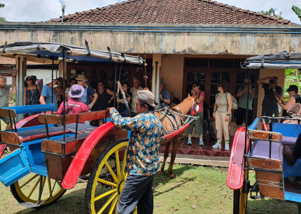 Borobudur Temple Candirejo Village on Horse Cart